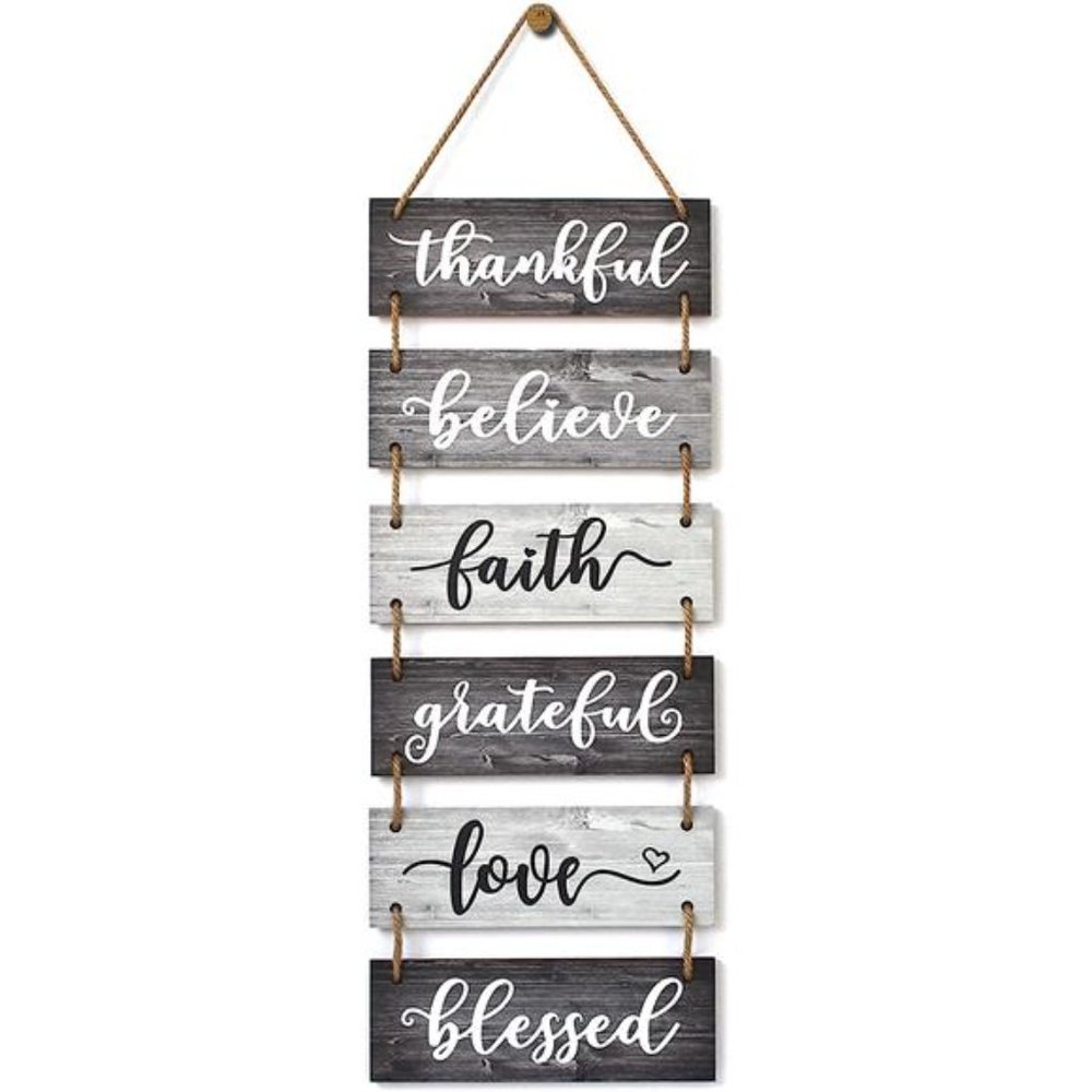 Family Wall Decor Sign -Farmhouse Rustic Home Decoration for Living Room Bedroom